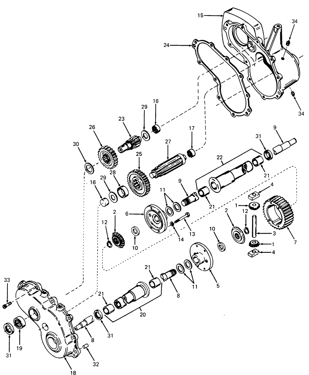 Transaxle Diagram and Parts List for 1610 0350042U-135393100-135393399-136393100 Cub Cadet Lawn Tractor